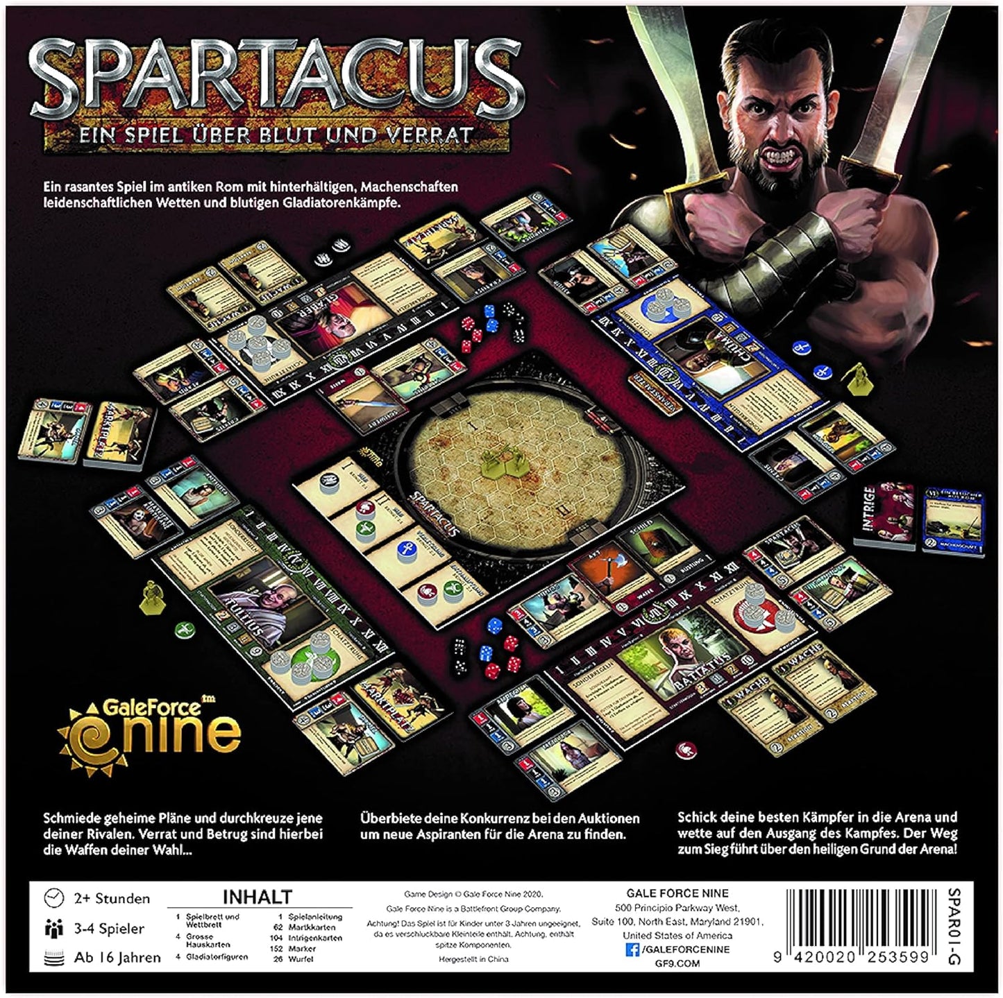 Brettspiel Spartacus. Der Preis für Blut und Trahison (Deutsche Version)