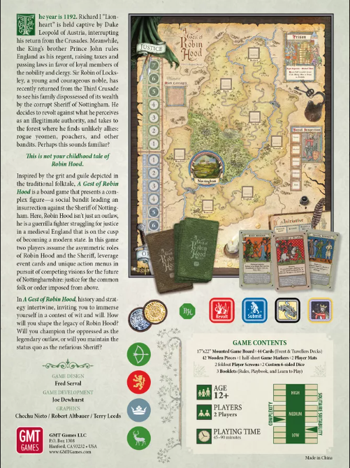 Brettspiel A Gest of Robin Hood (Englische Version)