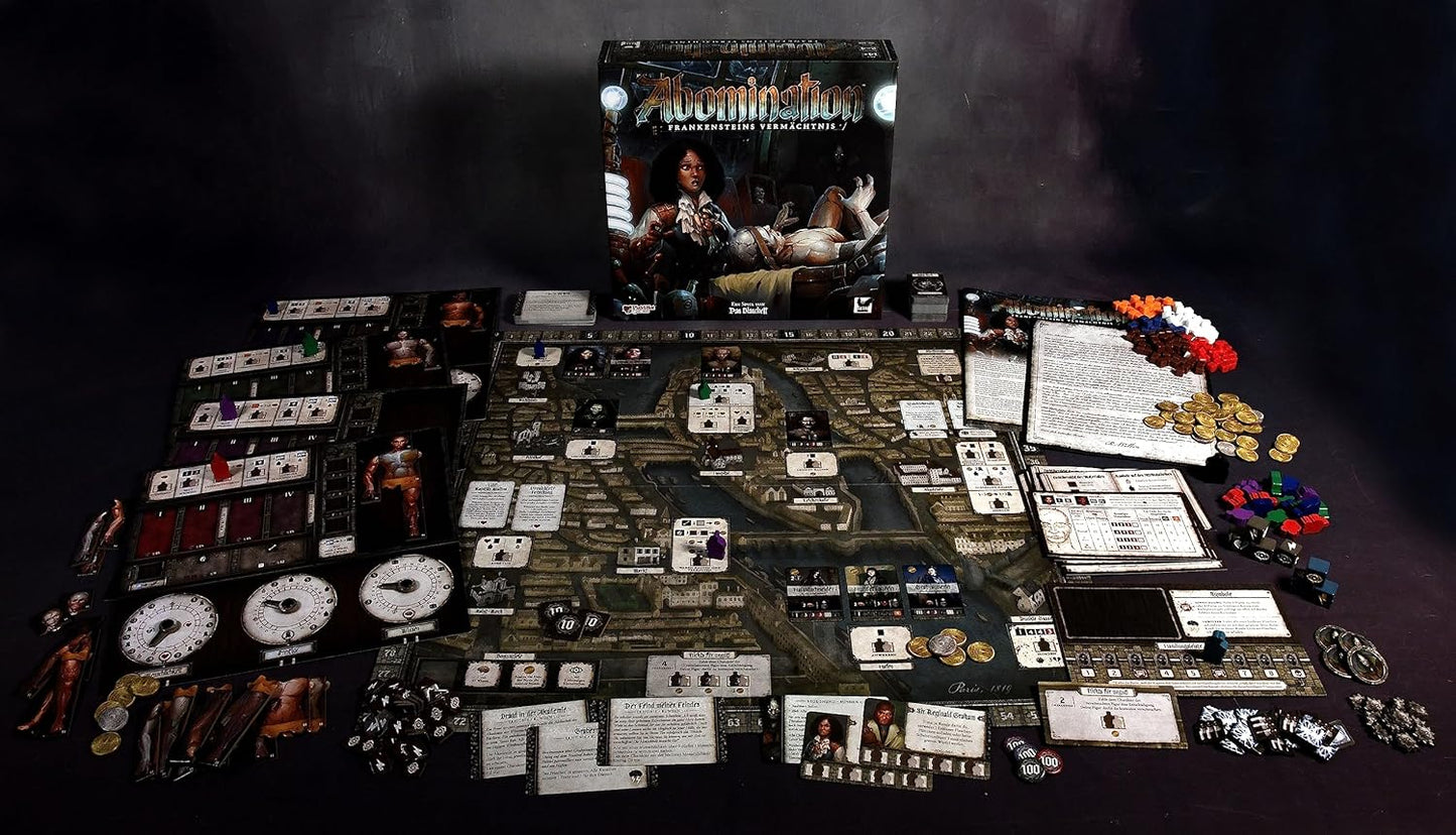 Brettspiel Abomination. Frankensteins Vermächtnis (Deutsche Version)