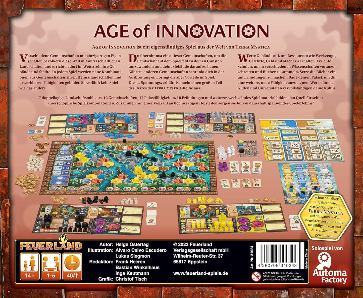 Brettspiel Age of Innovation. Ein Terra Mystica Spiel (Deutsche Version)