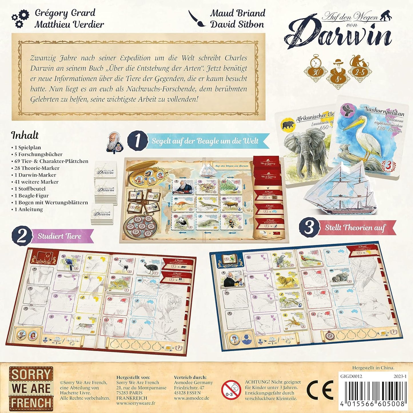 Brettspiel Auf den Wegen von Darwin (Deutsche Version)