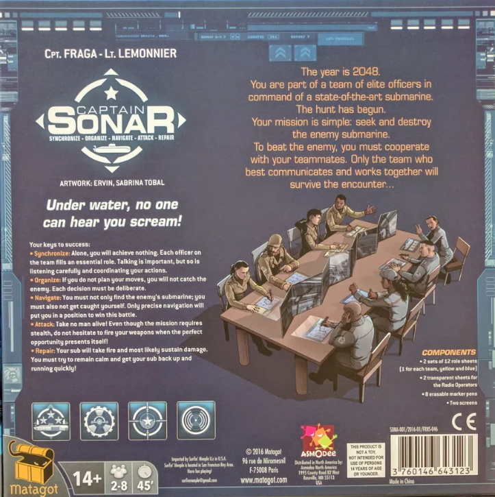 Brettspiel Captain Sonar. New Edition (Englische Version)