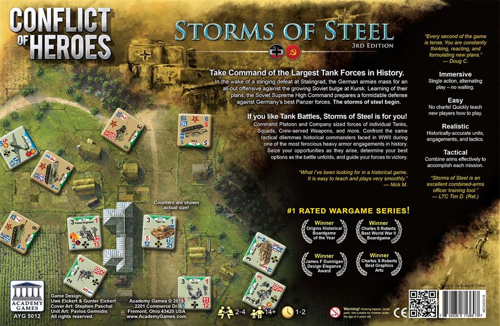 Brettspiel Conflict of Heroes. Storms of Steel. Kursk 1943. Third Edition (Englische Version)