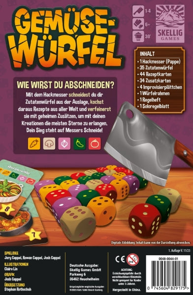 Brettspiel Gemüsewürfel (Deutsche Version)