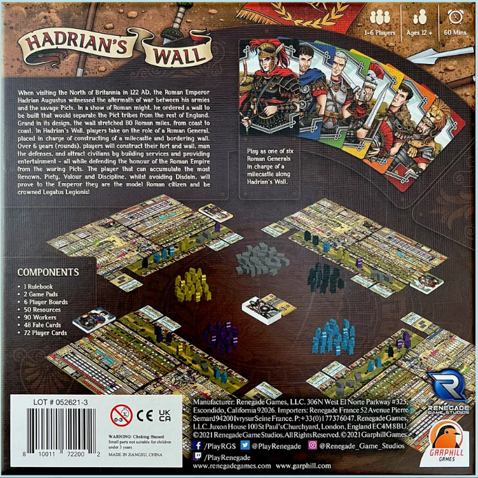 Brettspiel Hadrian's Wall (Englische Version)