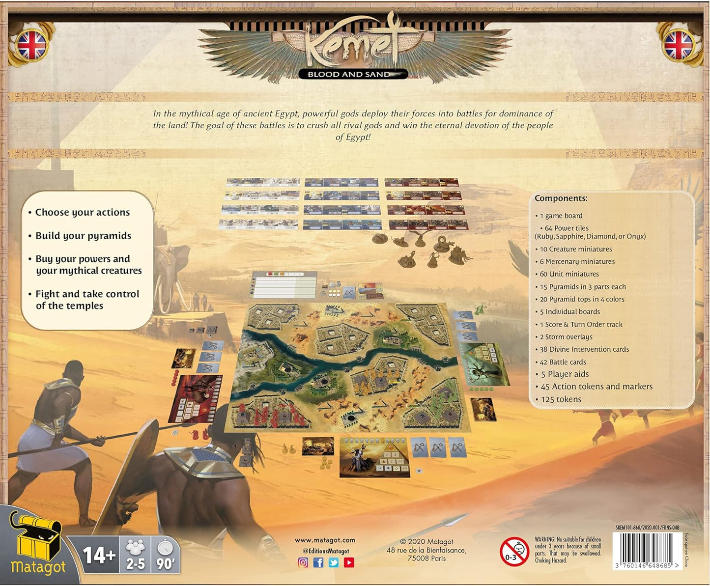 Brettspiel Kemet. Blood And Sand (Englische, Französische Version)