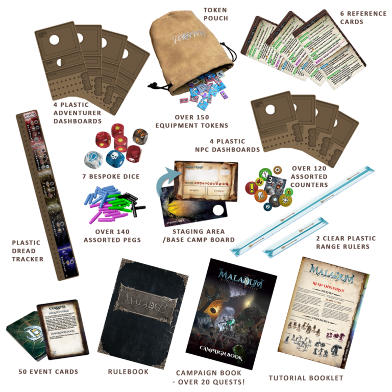 Brettspiel Maladum. Dungeons of Enveron (Englische Version)