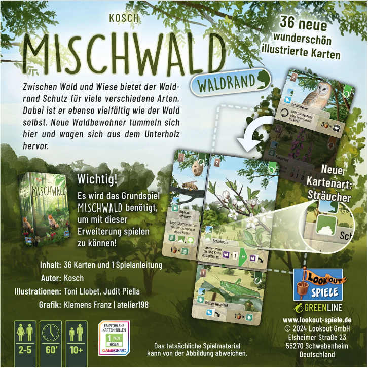 Erweiterung Mischwald. Waldrand (Deutsche Version)
