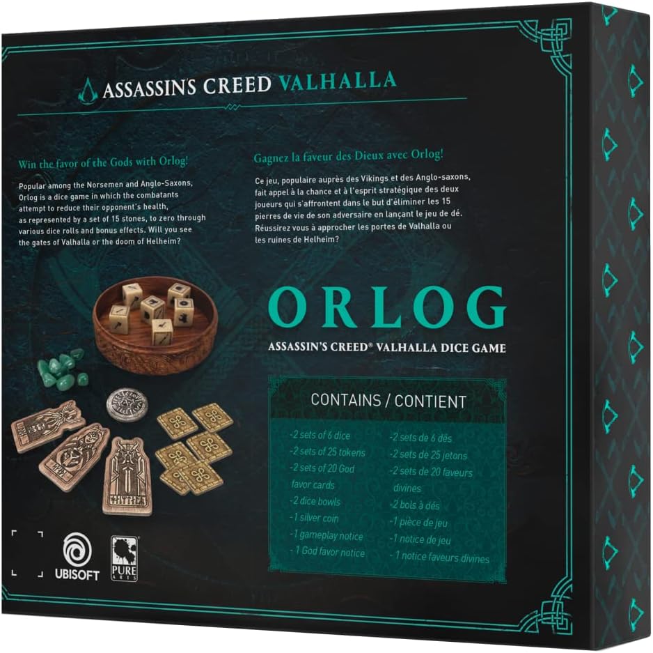 Brettspiel Orlog. Assassin's Creed. Valhalla. Dice Game (Englisch/Französisch Versionen)