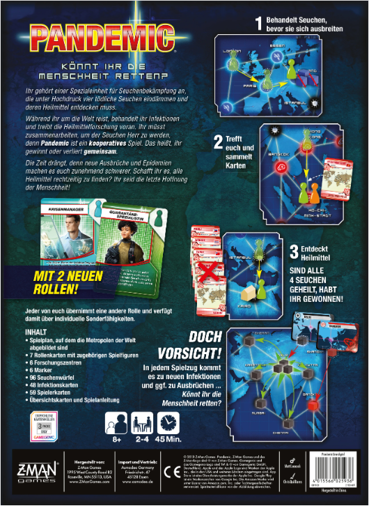 Brettspiel Pandemic (Deutsche Version)