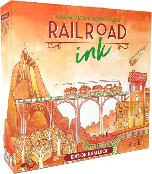 Brettspiel Railroad Ink. Edition Knallrot (Deutsche Version)