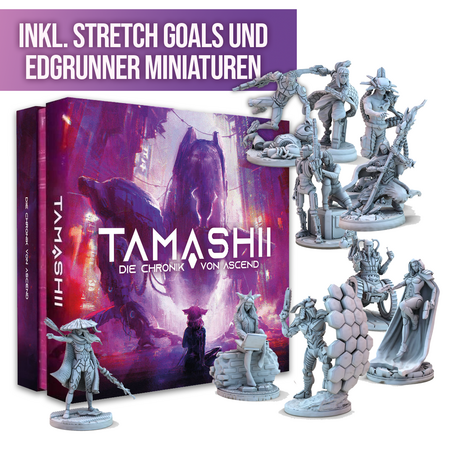 Brettspiel Tamashii. Die Chronik von Ascend. Deluxe Box inklusiv Stretch Goals und Edgrunner Miniaturen (Deutsche Version)