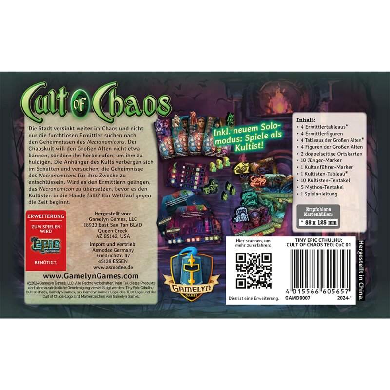 Expansion Tiny Epic. Cthulhu. Cult of Chaos (Englische Version)