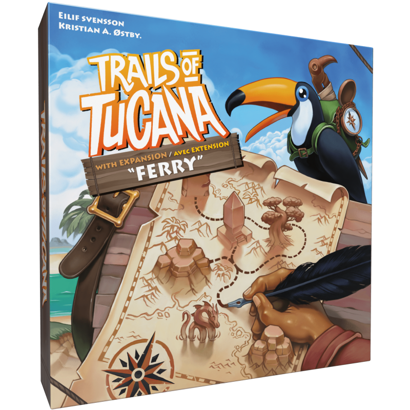 Brettspiel Trails of Tucana + Ferry Expansion (Englische, Faranzösische Versionen)