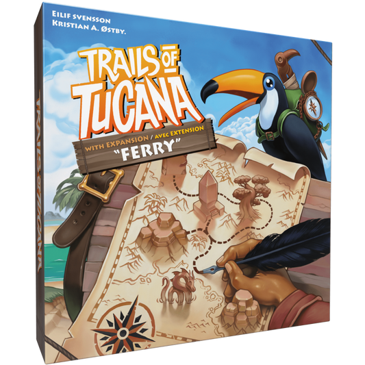 Brettspiel Trails of Tucana + Ferry Expansion (Englische, Faranzösische Versionen)