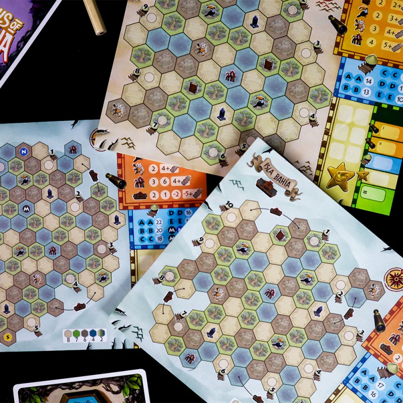 Brettspiel Trails of Tucana + Ferry Expansion (Englische, Faranzösische Versionen)