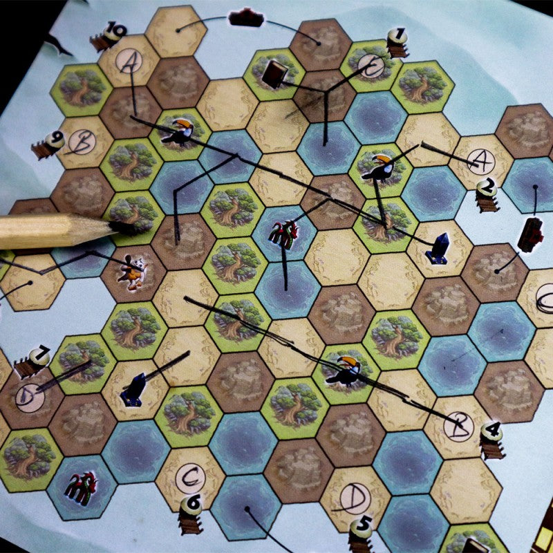 Brettspiel Trails of Tucana + Ferry Expansion (Englische, Faranzösische Versionen)