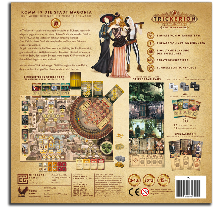 Brettspiel Trickerion. Meister der Magie (Deutsche Version)
