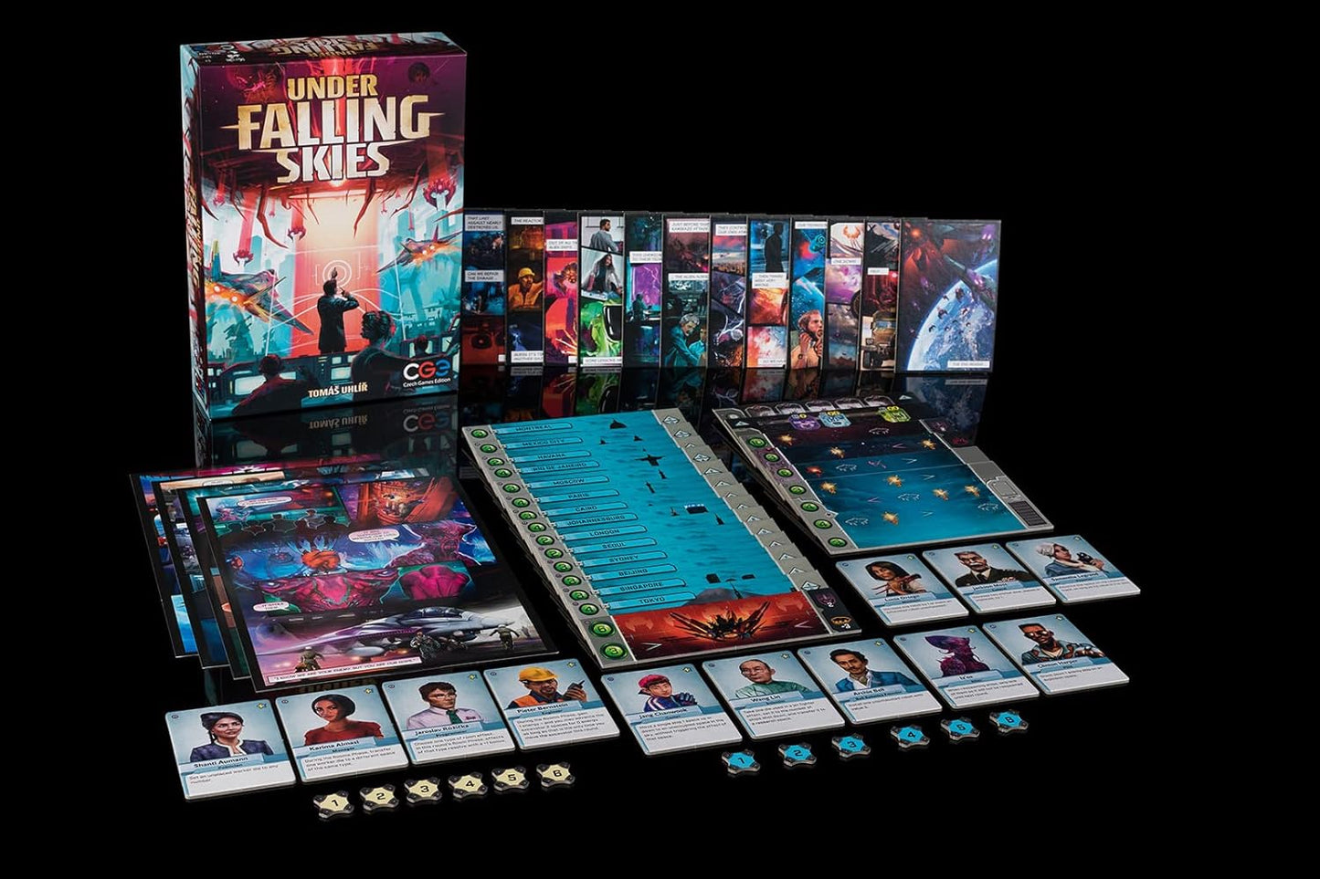 Brettspiel Under Falling Skies (Deutsche Version)