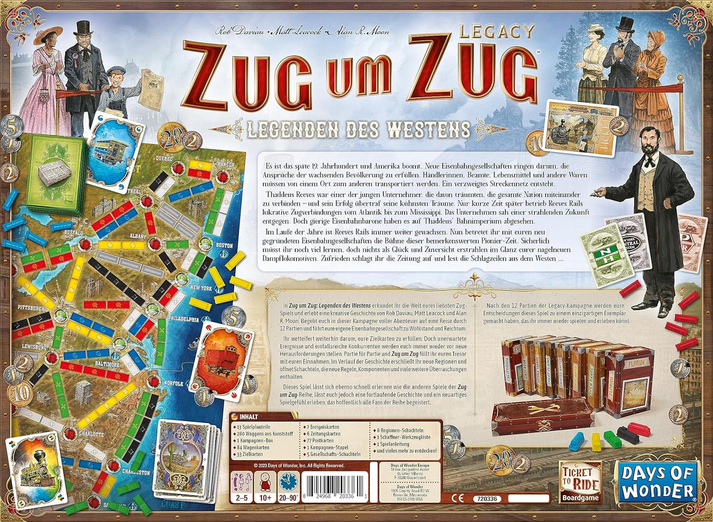 Brettspiel Zug um Zug Legacy. Legenden des Westens (Deutsche Version)