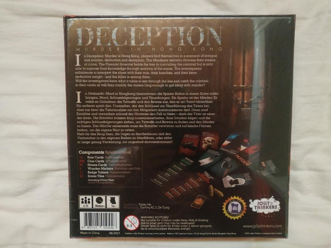 Brettspiel Deception: Murder in Hong Kong (Deutsche Version)