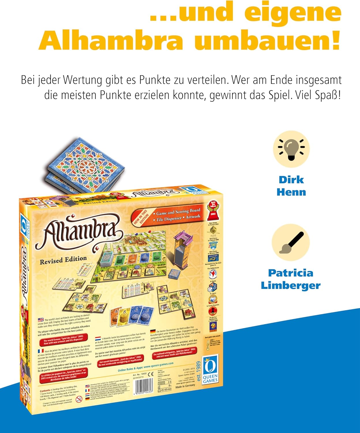 Brettspiel Alhambra. Revised Edition (Deutsche, Englische Version)