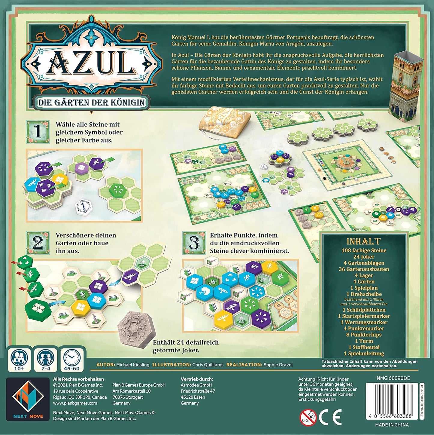 Brettspiel Azul. Die Gärten der Königin (Deutsche Version)