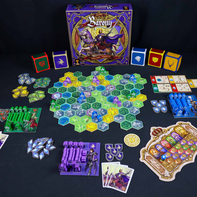 Brettspiel Barony. Royal Edition. Deluxe (Englische, Französische Version)