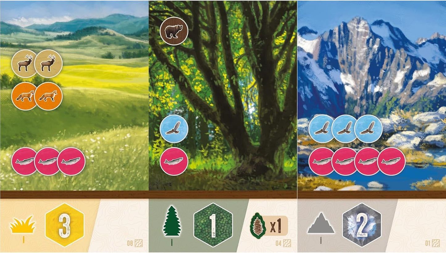 Brettspiel Cascadia. Rolling Rivers (Englische Version)