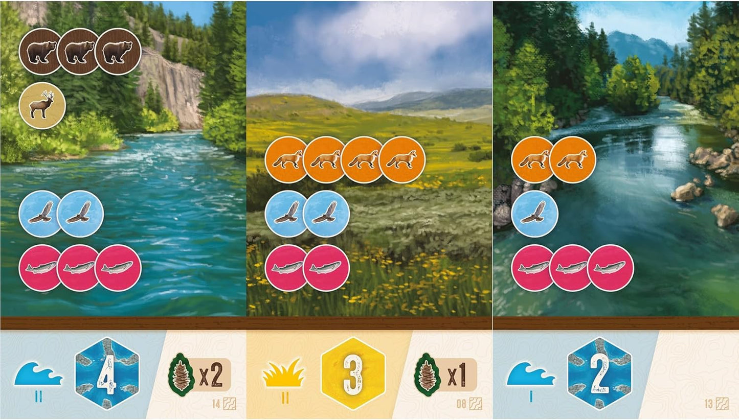 Brettspiel Cascadia. Rolling Rivers (Englische Version)