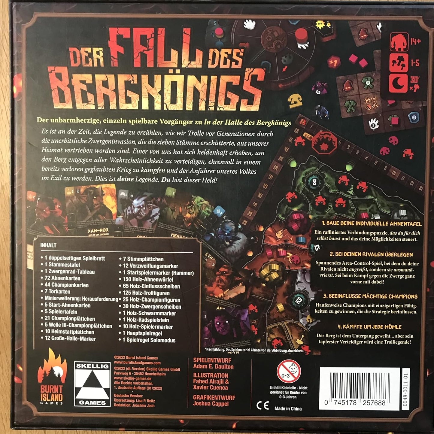 Brettspiel Der Fall des Bergkönigs (Deutsche Version)