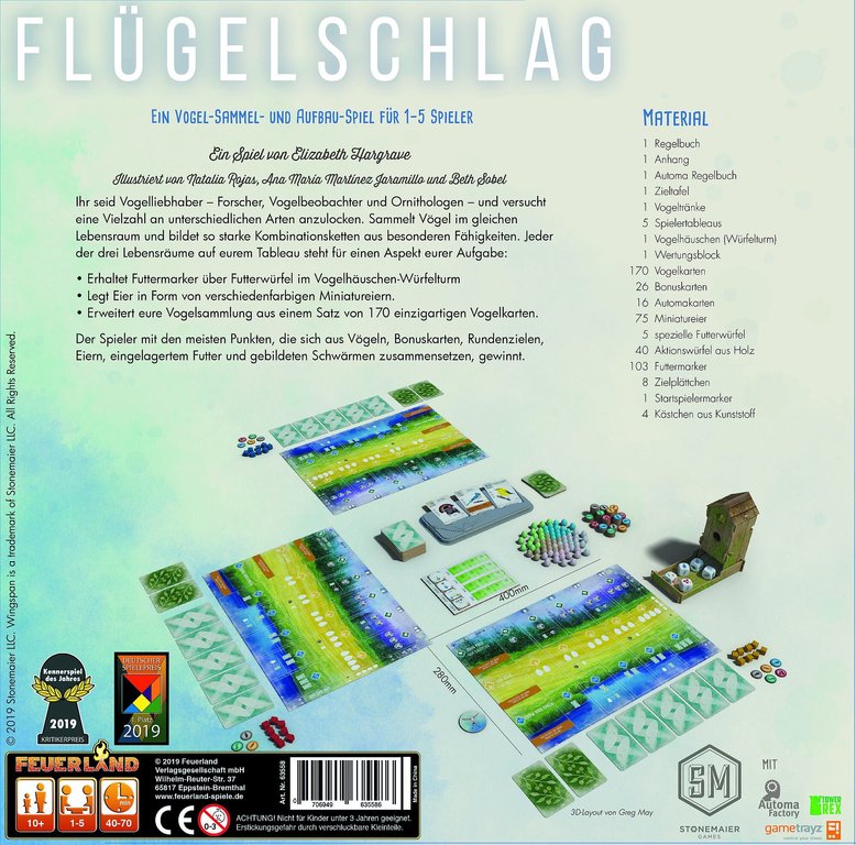 Brettspiel Flügelschlag (Deutsche Version)