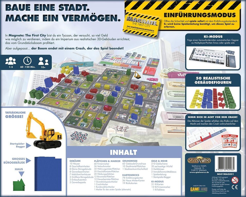 Brettspiel Magnate. The First City (Deutsche Version)