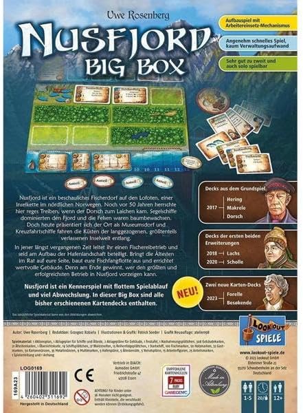 Brettspiel Nusfjord. Big Box (Deutsche Version)
