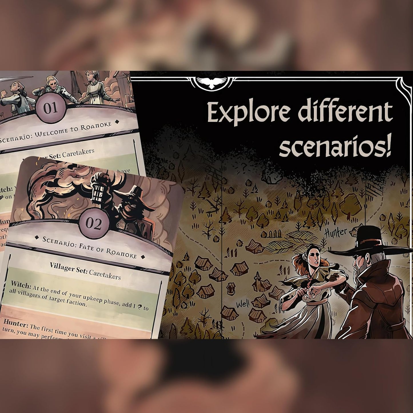 Brettspiel Pagan. Fate of Roanoke (Englische Version)