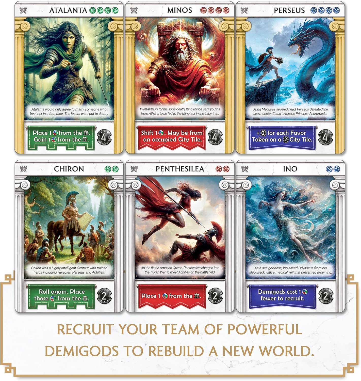 Brettspiel Pantheum. Demigods of Olympia (Englische Version)