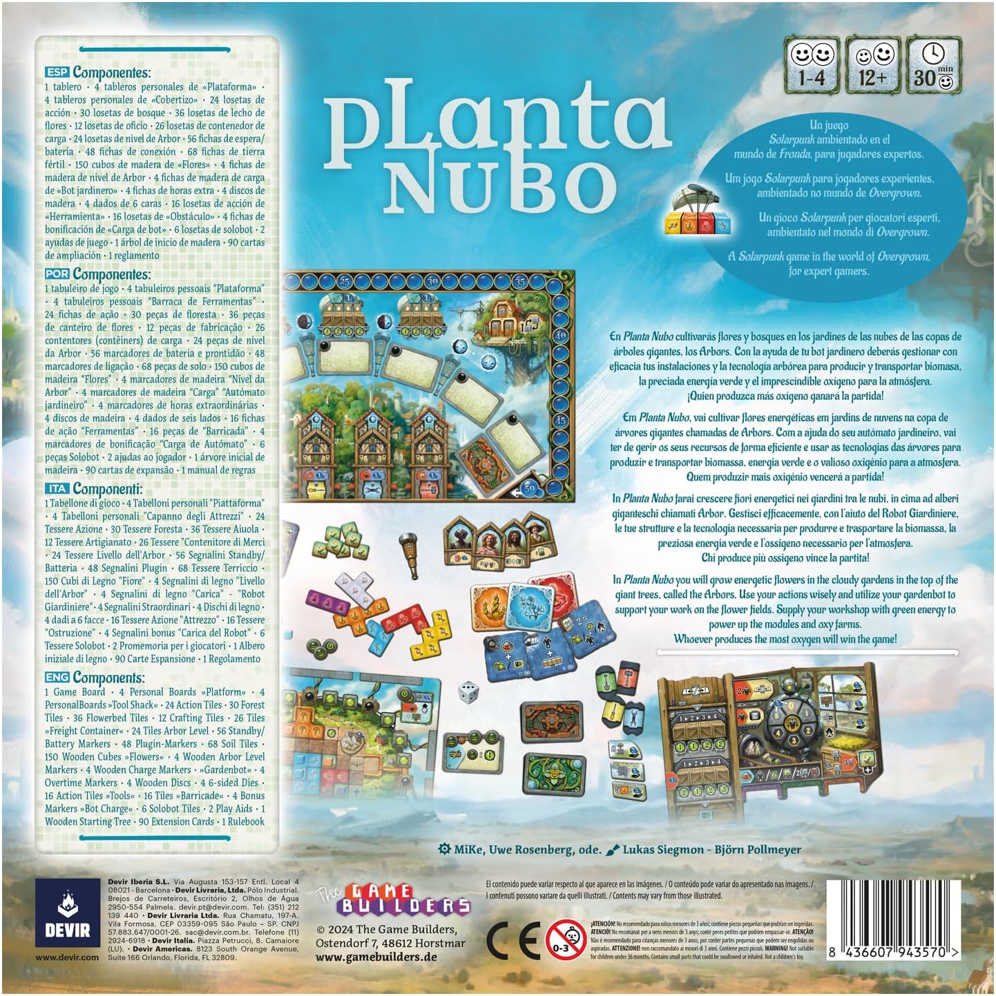 Brettspiel Planta Nubo (Englische, Spanische Versionen)