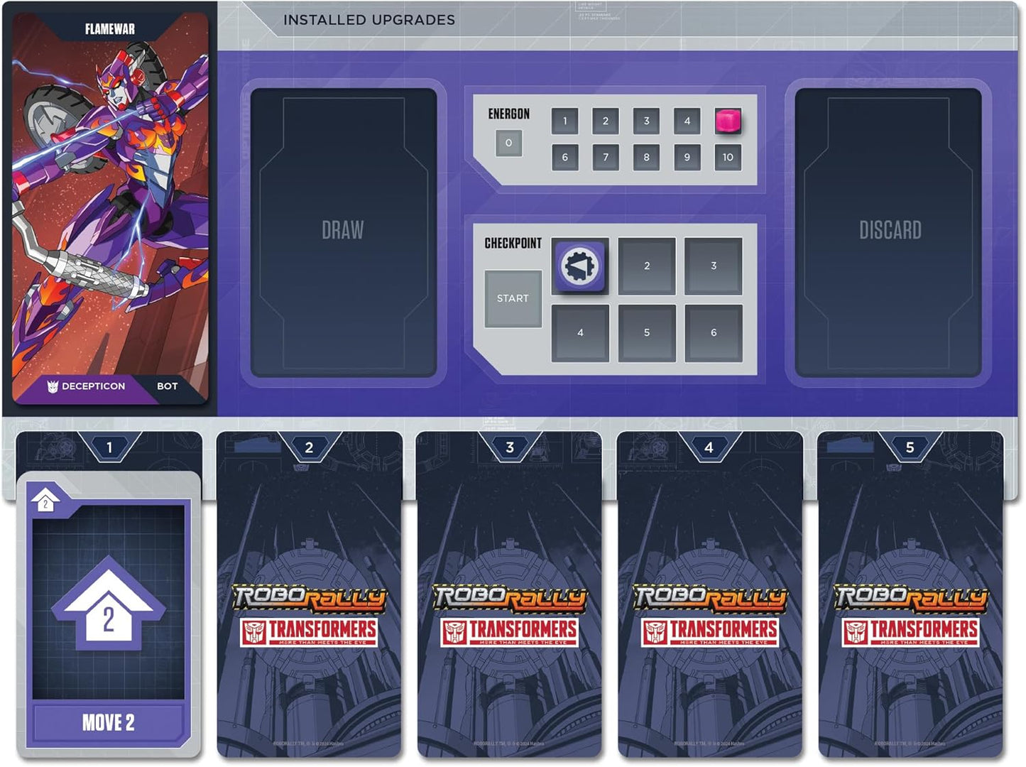 Brettspiel Robo Rally. Transformers (Englische Version)