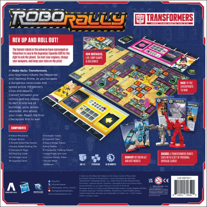 Brettspiel Robo Rally. Transformers (Englische Version)
