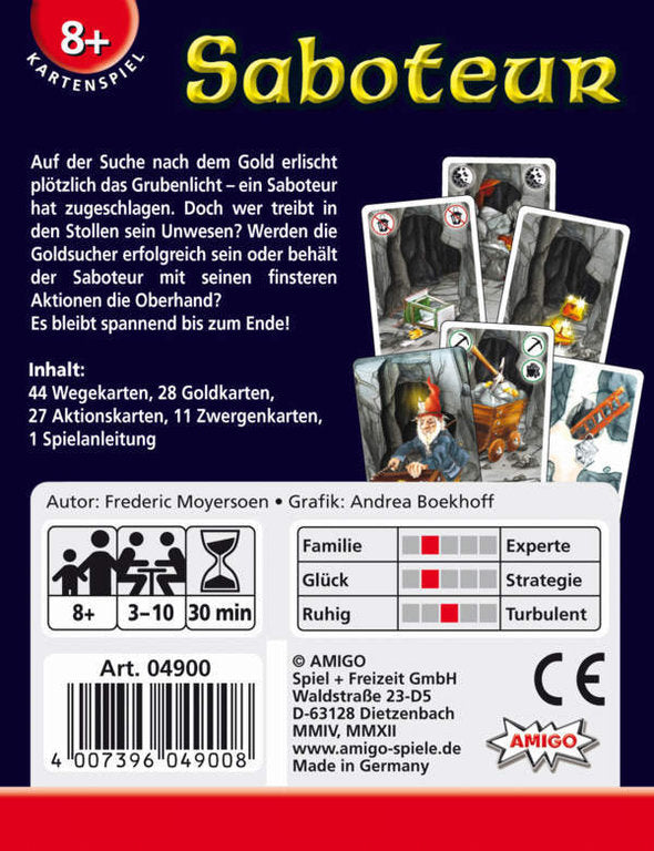 Brettspiele Saboteur. Teile 1+2 (Deutsche Versionen)