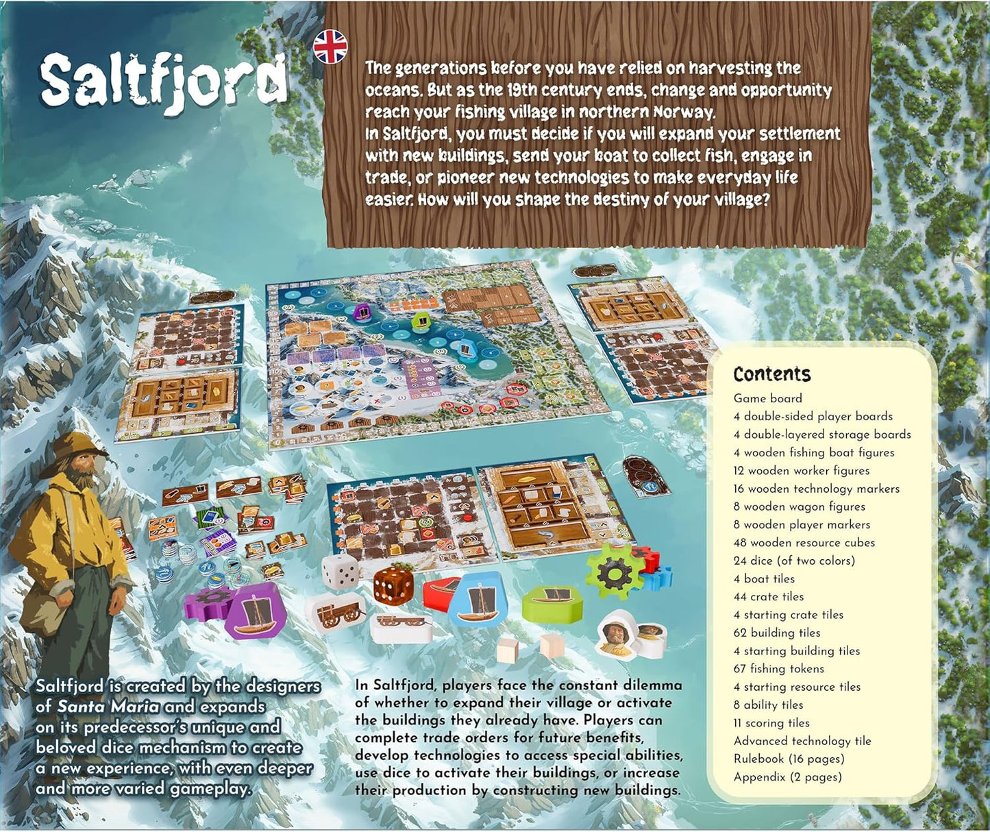 Brettspiel Saltfjord (Englische Edition)