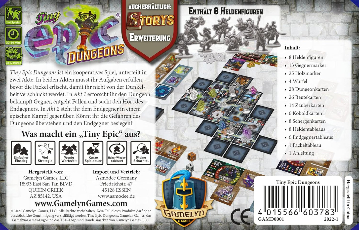 Brettspiel Tiny Epic Dungeons (Deutsche Version)